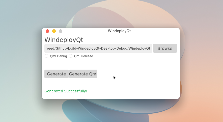 WindeployQt Tool